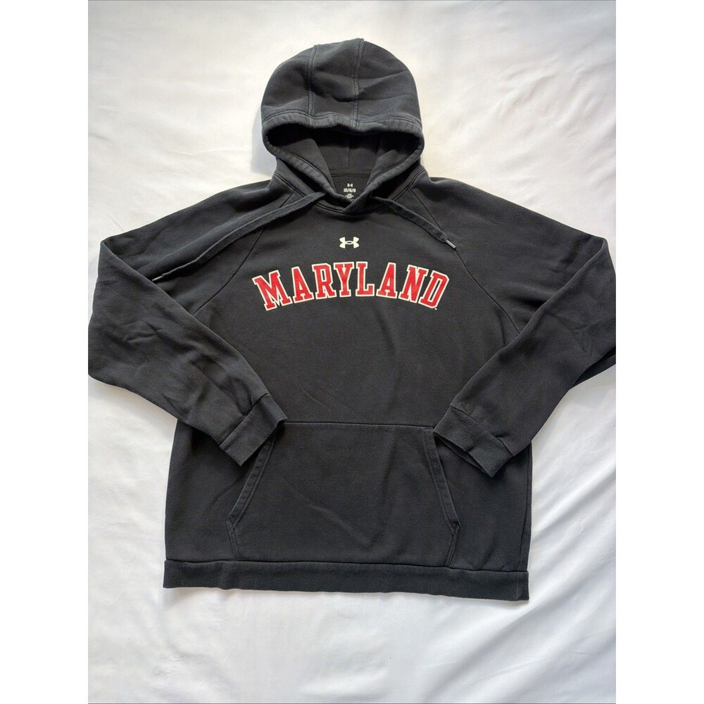 Under Armour Black Maryland Hoodie Size Unisex Adult Large